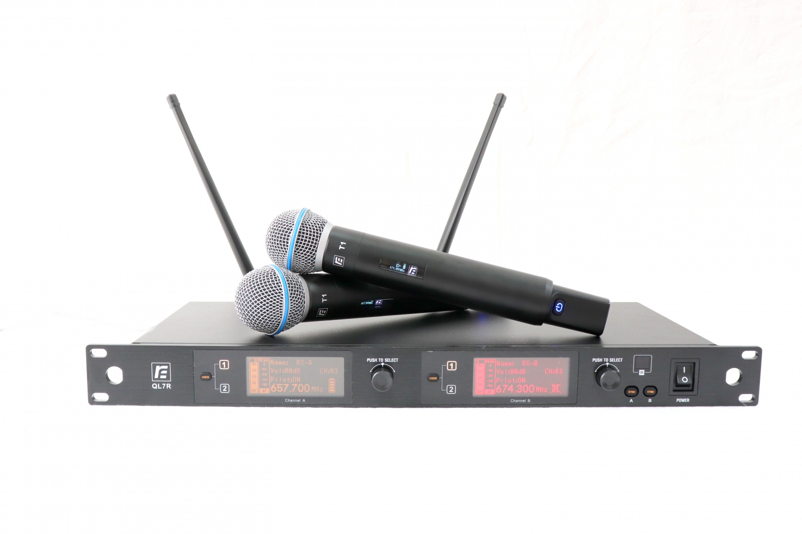 RFIntell QL7R/T1-B 720,500-754,000 МГц 2-канальная радиосистема с 2-мя ручными микрофонами в Нытве