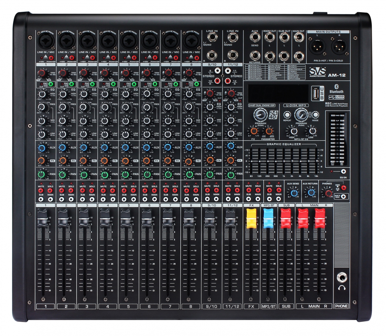 SVS Audiotechnik mixers AM-12 Микшерный пульт аналоговый, 12-канальный в Нытве