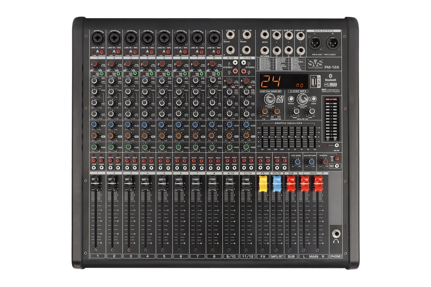 SVS Audiotechnik mixers PM-12A Активный аналоговый микшерный пульт, 12-канальный в Нытве